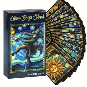 Two Piece Starry Night Tarot Card Set with matching bag